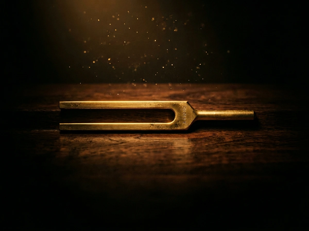 Brass tuning fork